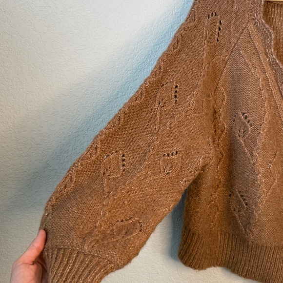 Love Riche Button Down Knit Sweater Embellished Brown size Large - Picture 5 of 11